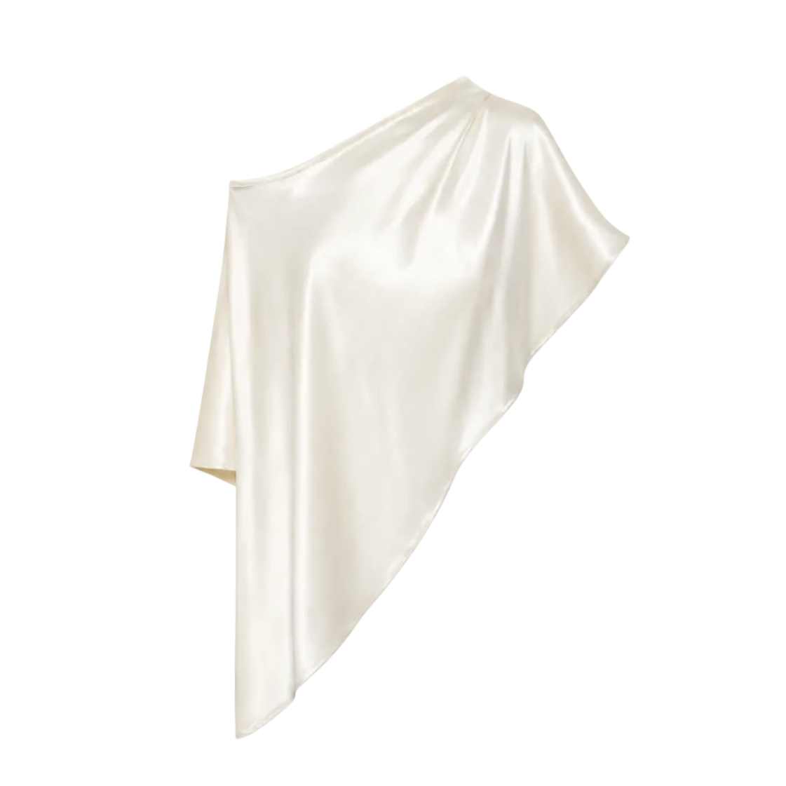 Elle | Asymmetric Satin Drape Top