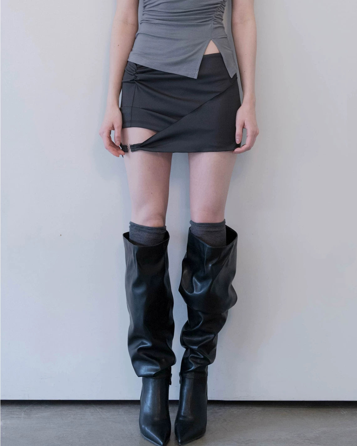 Eihey | Asymmetrical Cutout Mini Skirt