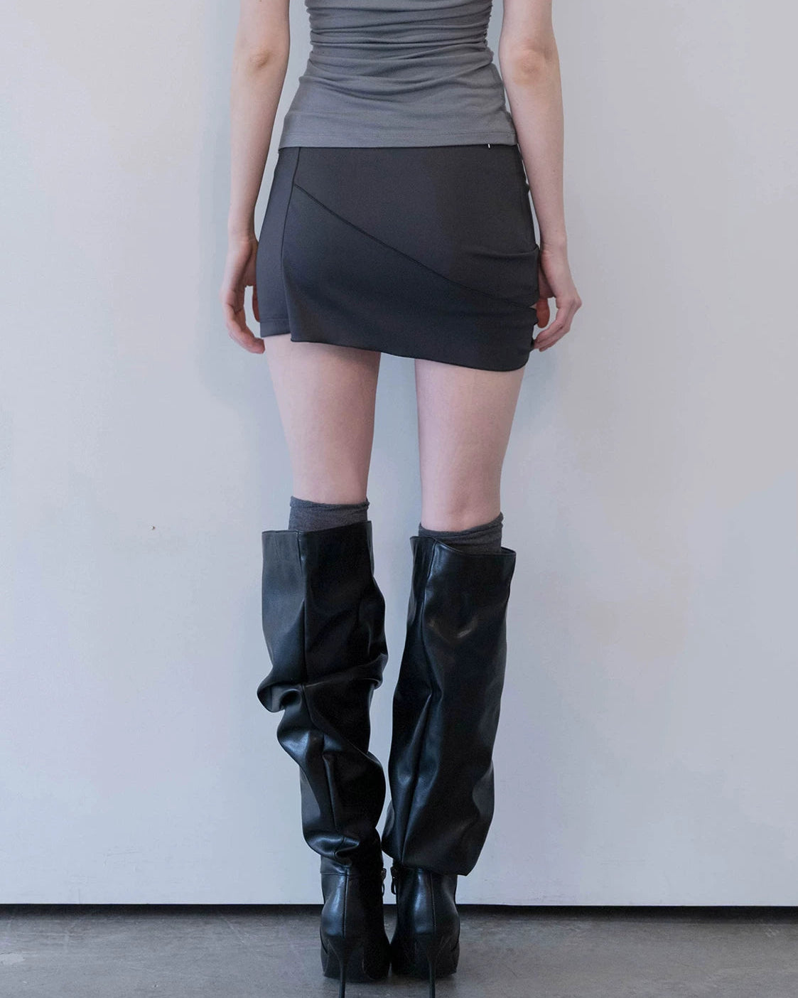 Eihey | Asymmetrical Cutout Mini Skirt