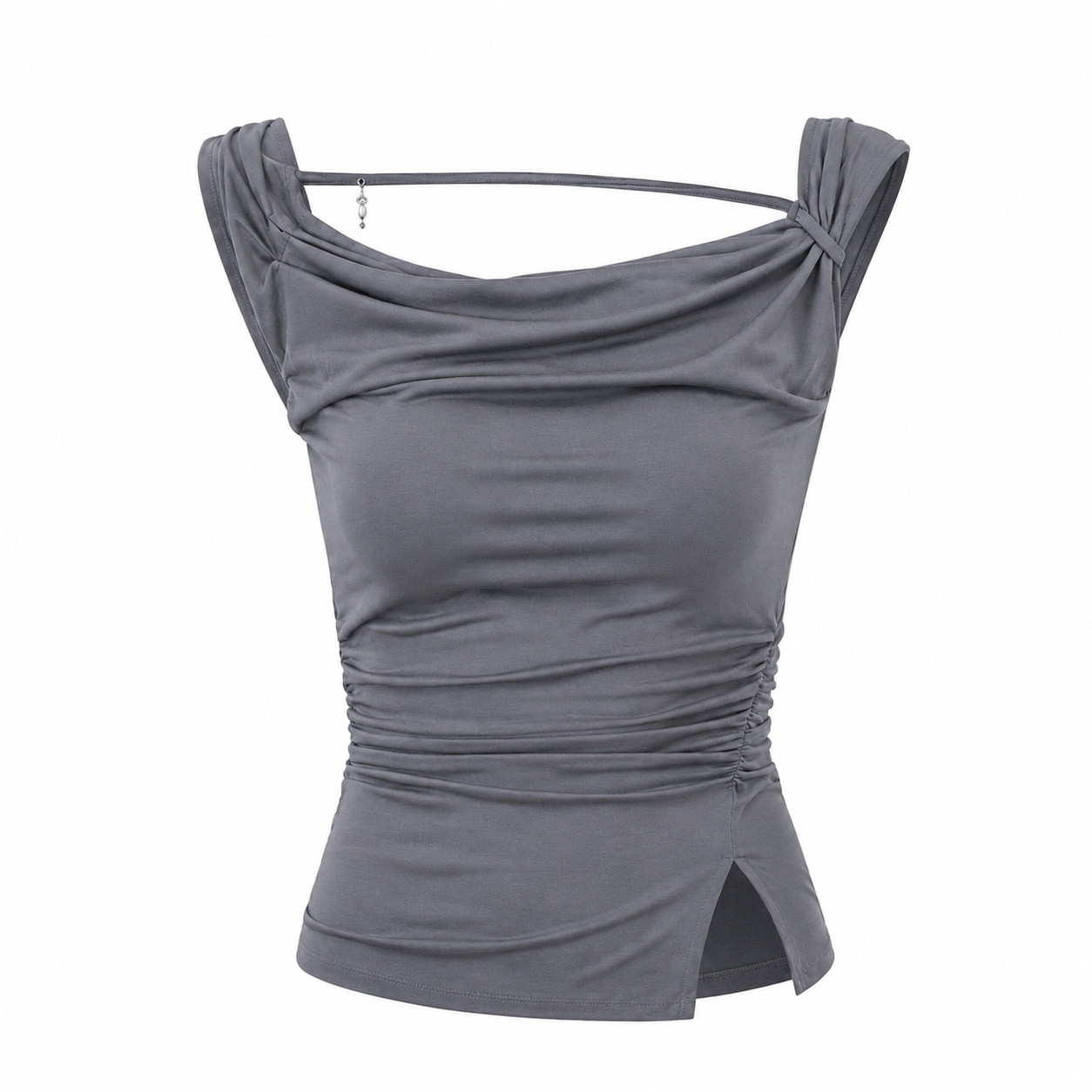 Eihey | Asymmetrical Off-Shoulder Ruched Top