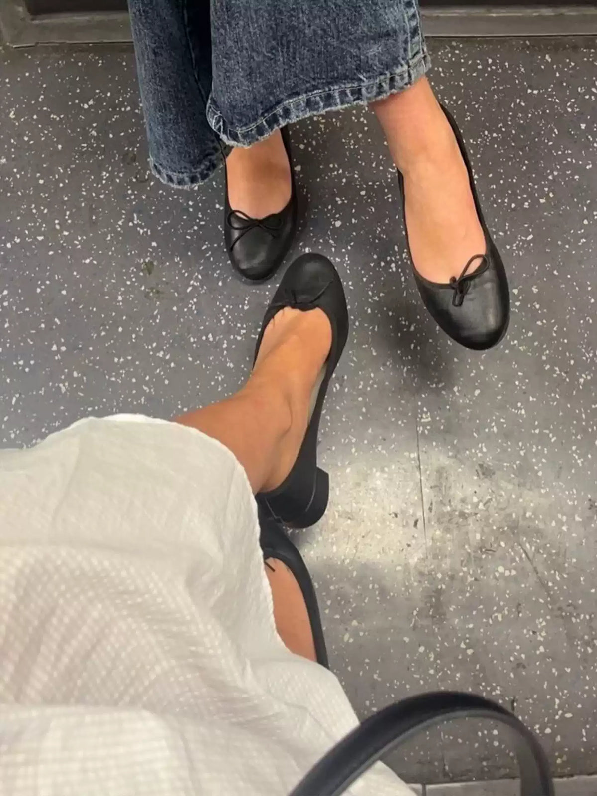 Ballet Bow Leather Flats