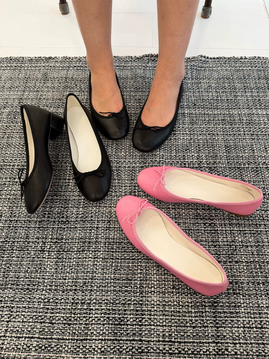 Ballet Bow Leather Flats