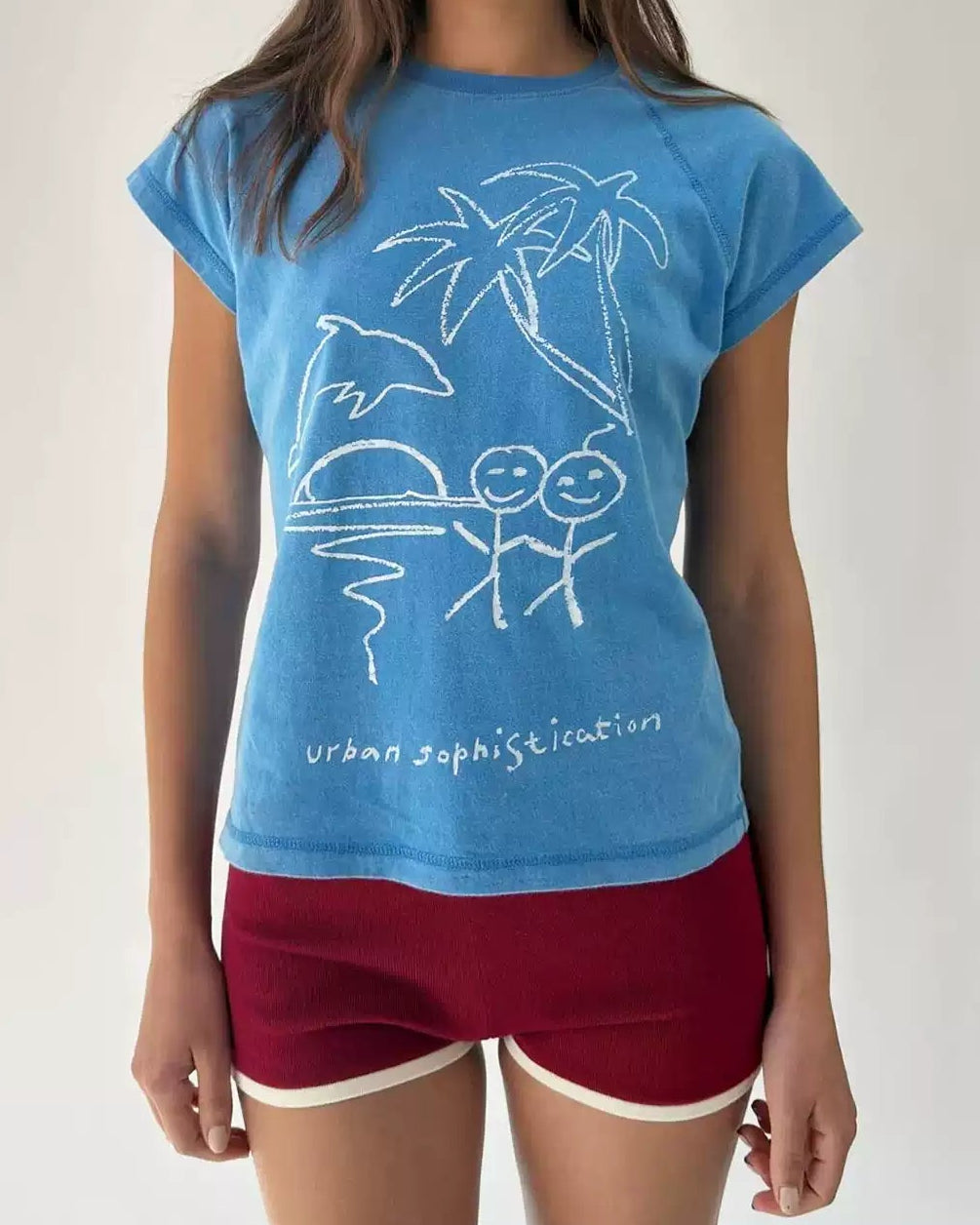 Elle | Beach Doodle Washed Tee