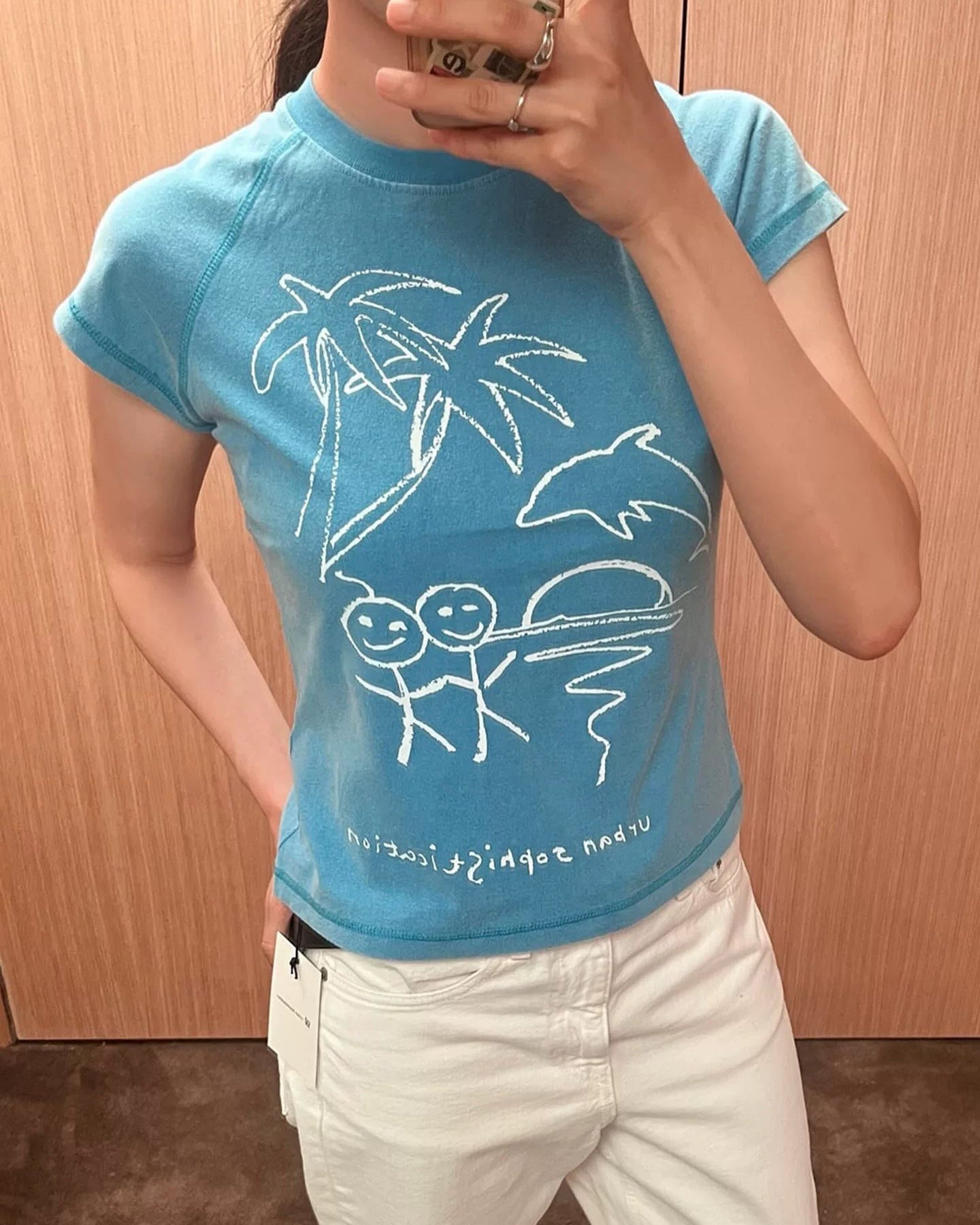 Elle | Beach Doodle Washed Tee