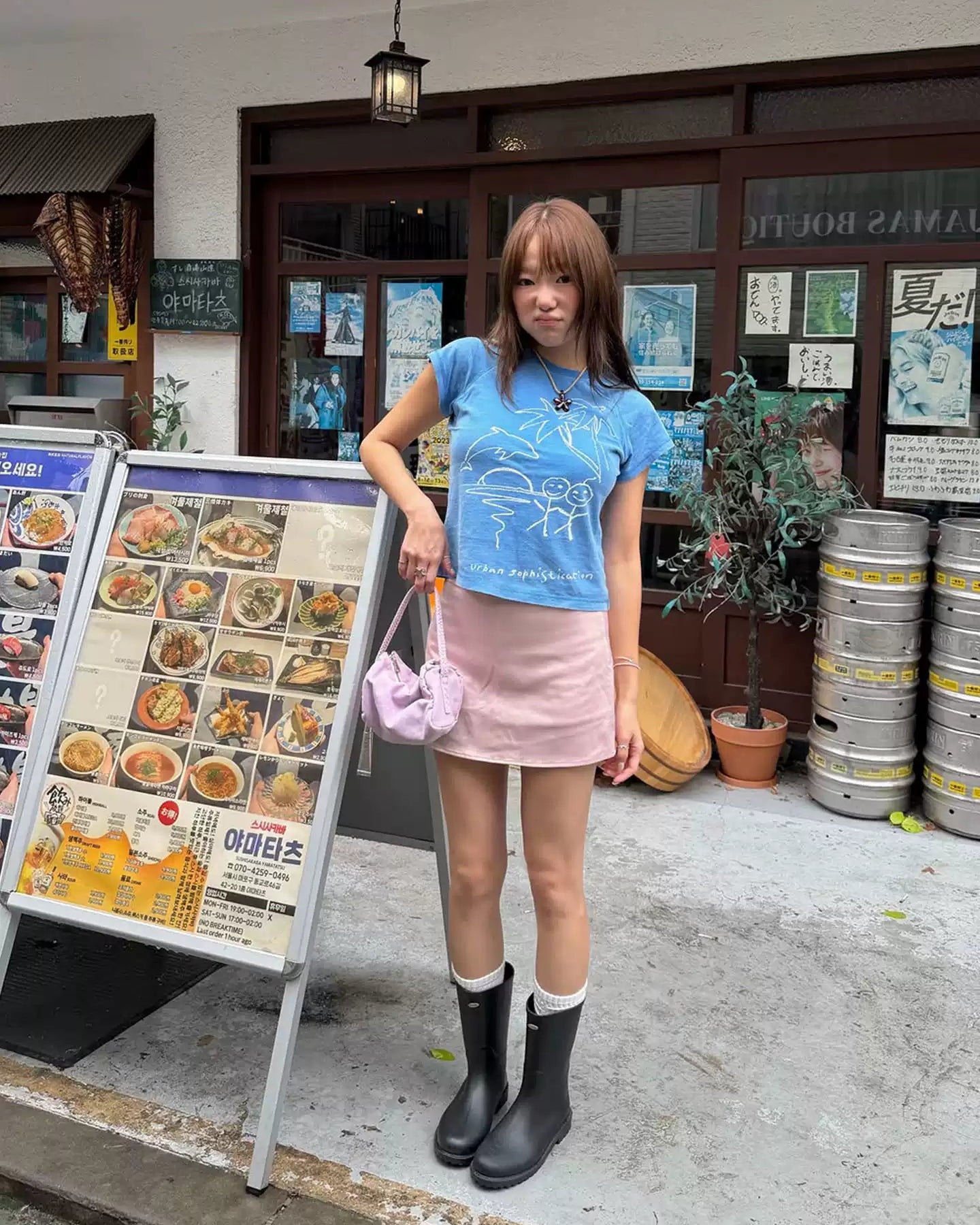 Elle | Beach Doodle Washed Tee