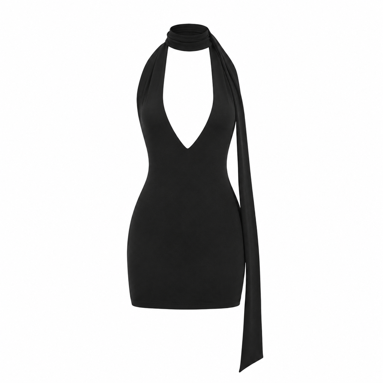 IMSORRY | Black Halter Neckline Niko Dress