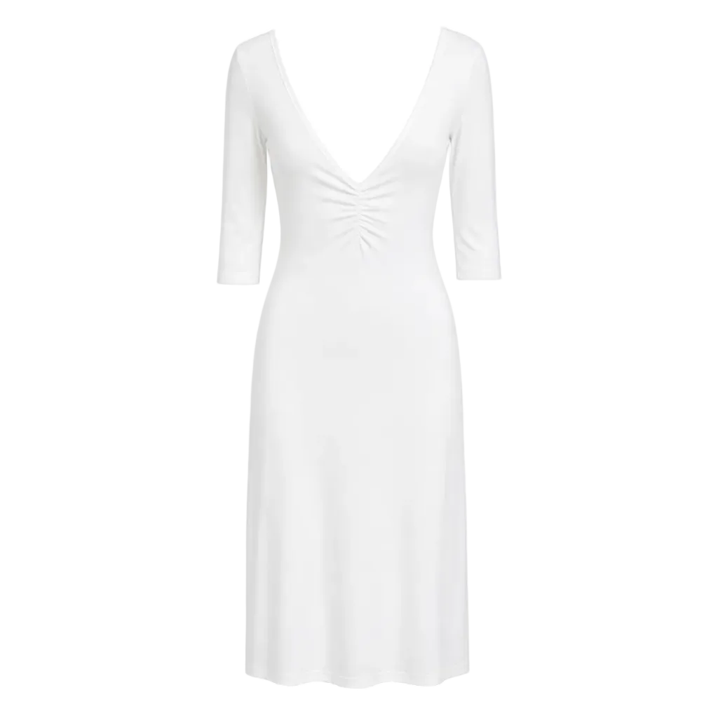 Celeste Deep V Open Back Midi Dress
