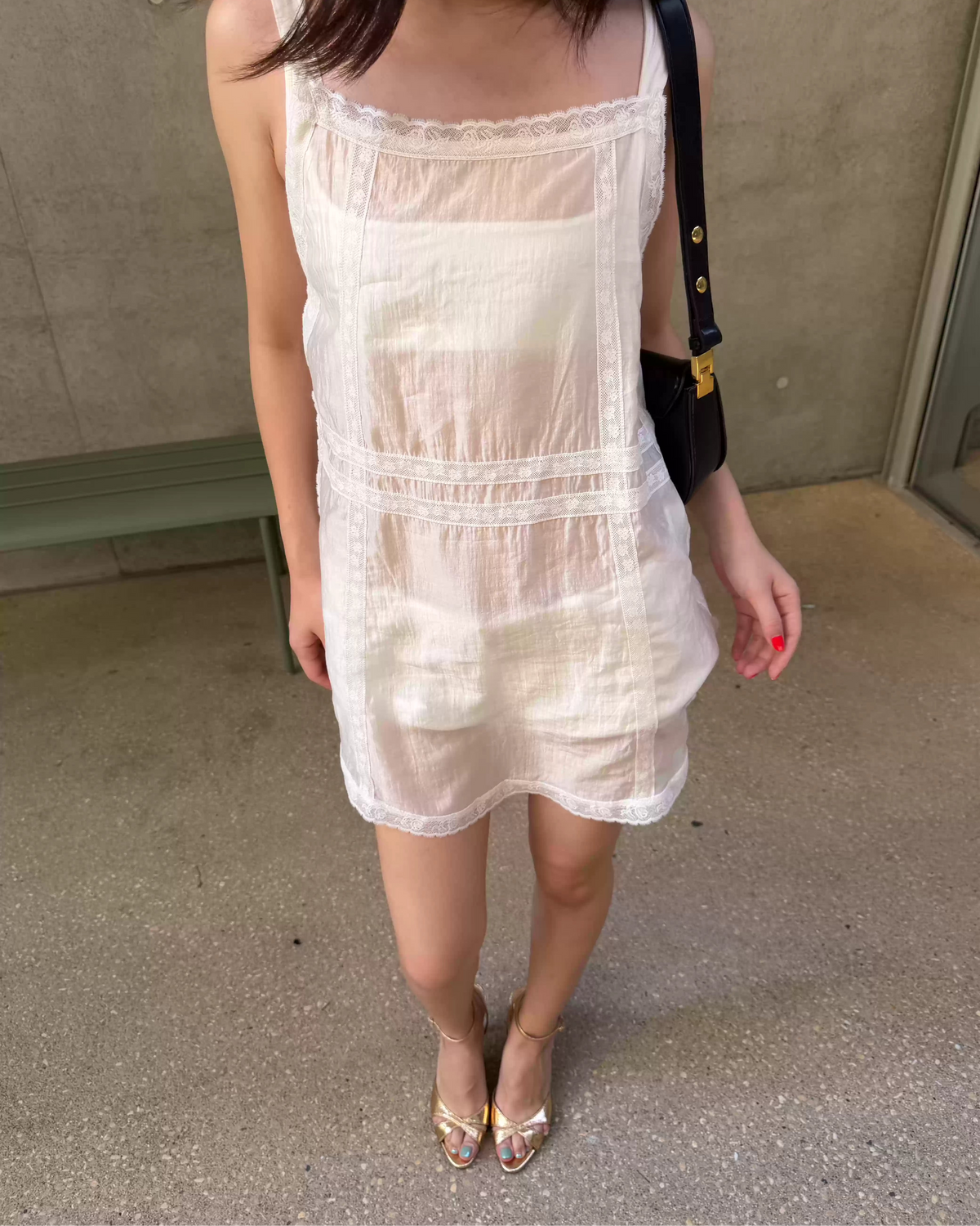 Celeste Sheer Lace Mini Dress