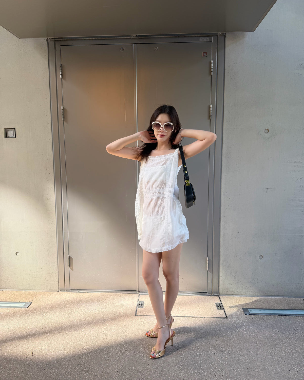 Celeste Sheer Lace Mini Dress
