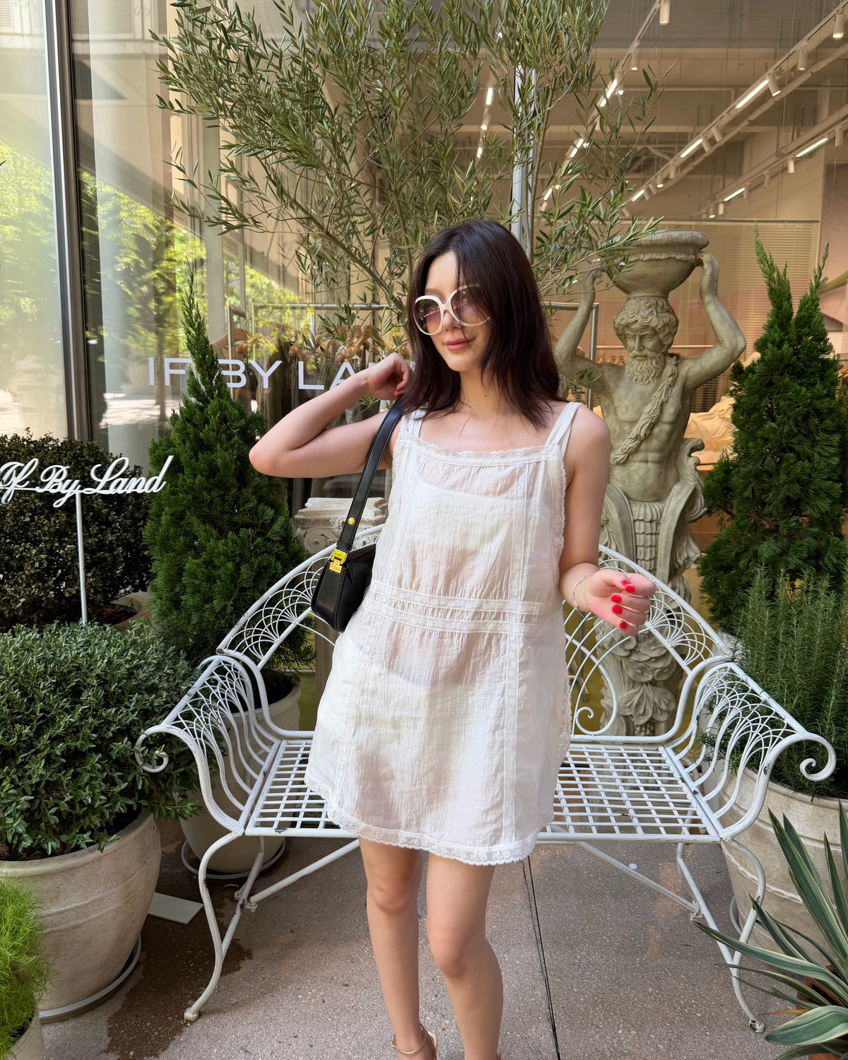 Celeste Sheer Lace Mini Dress