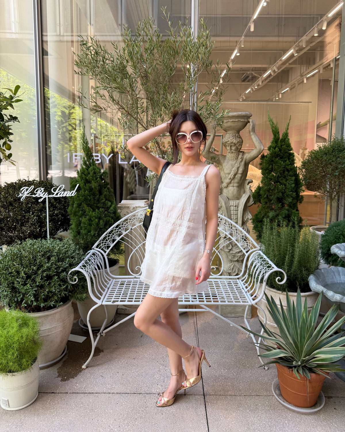 Celeste Sheer Lace Mini Dress