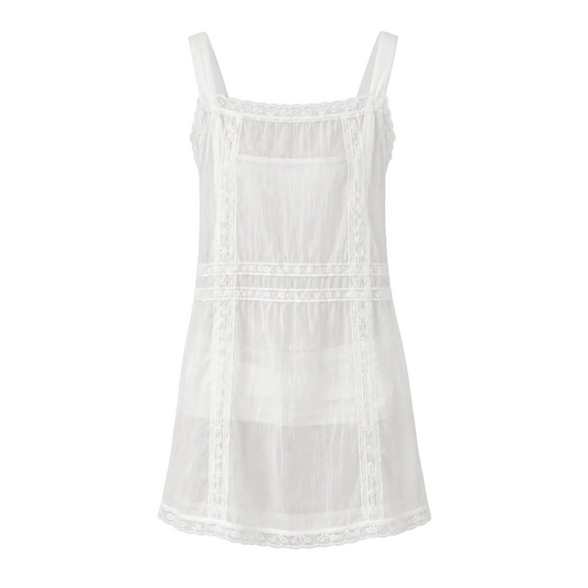 Celeste Sheer Lace Mini Dress
