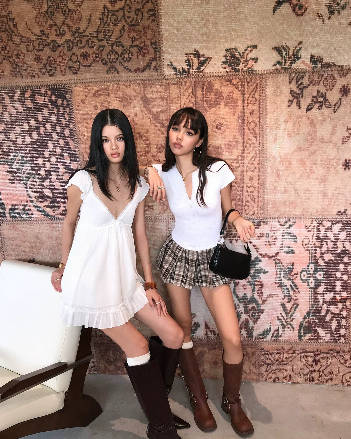 Elle | Celia Ruffle Cotton Babydoll Mini Dress