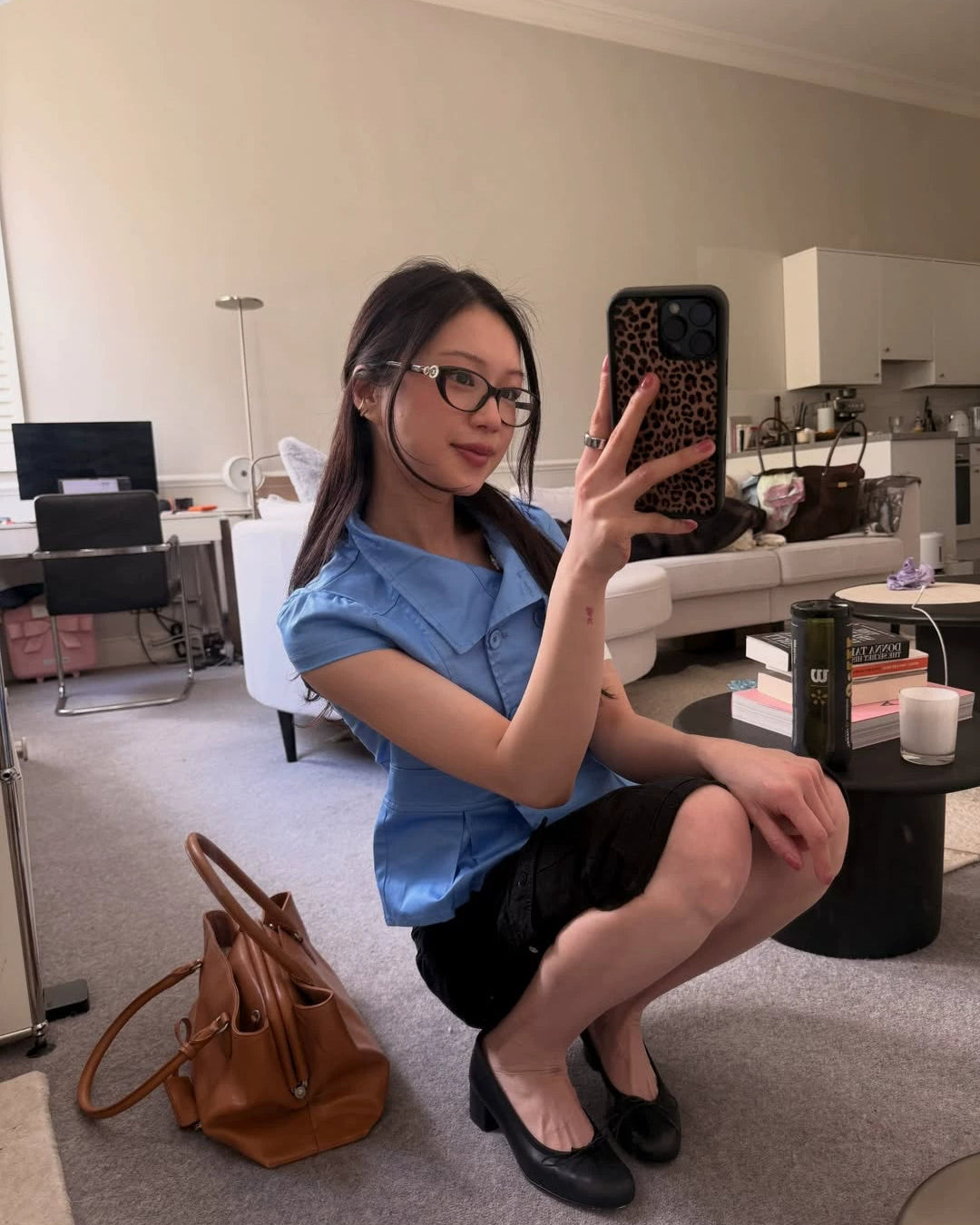 Cat save the world | Ciel Double-Breasted Peplum Top