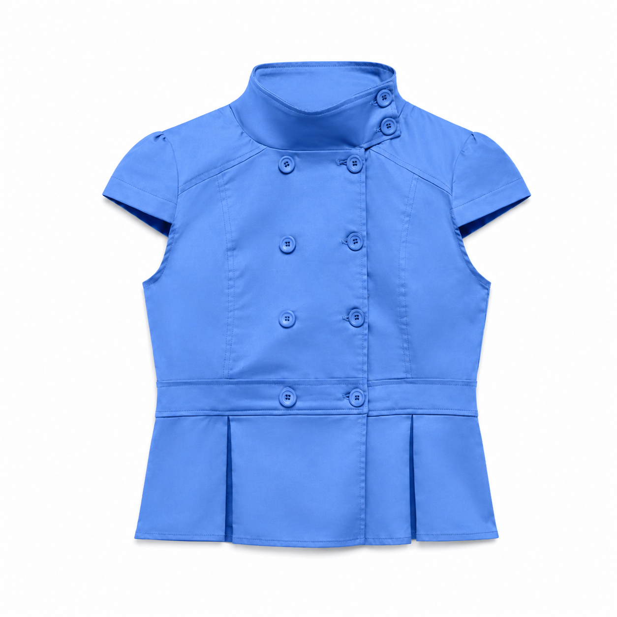 Cat save the world | Ciel Double-Breasted Peplum Top