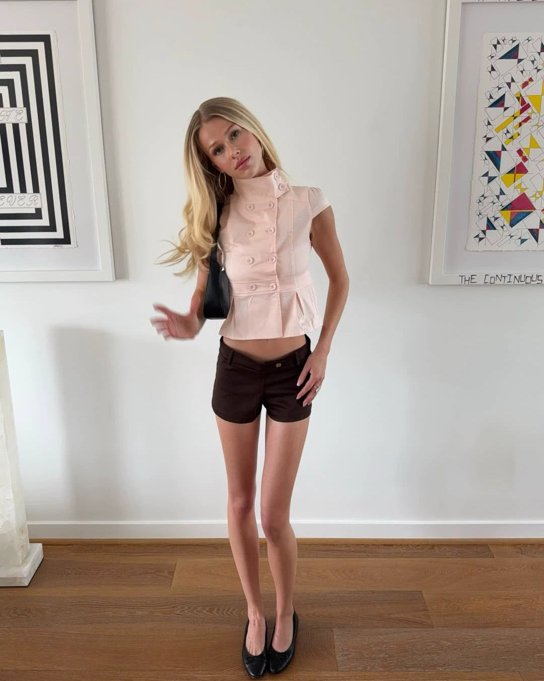 Cat save the world | Ciel Double-Breasted Peplum Top