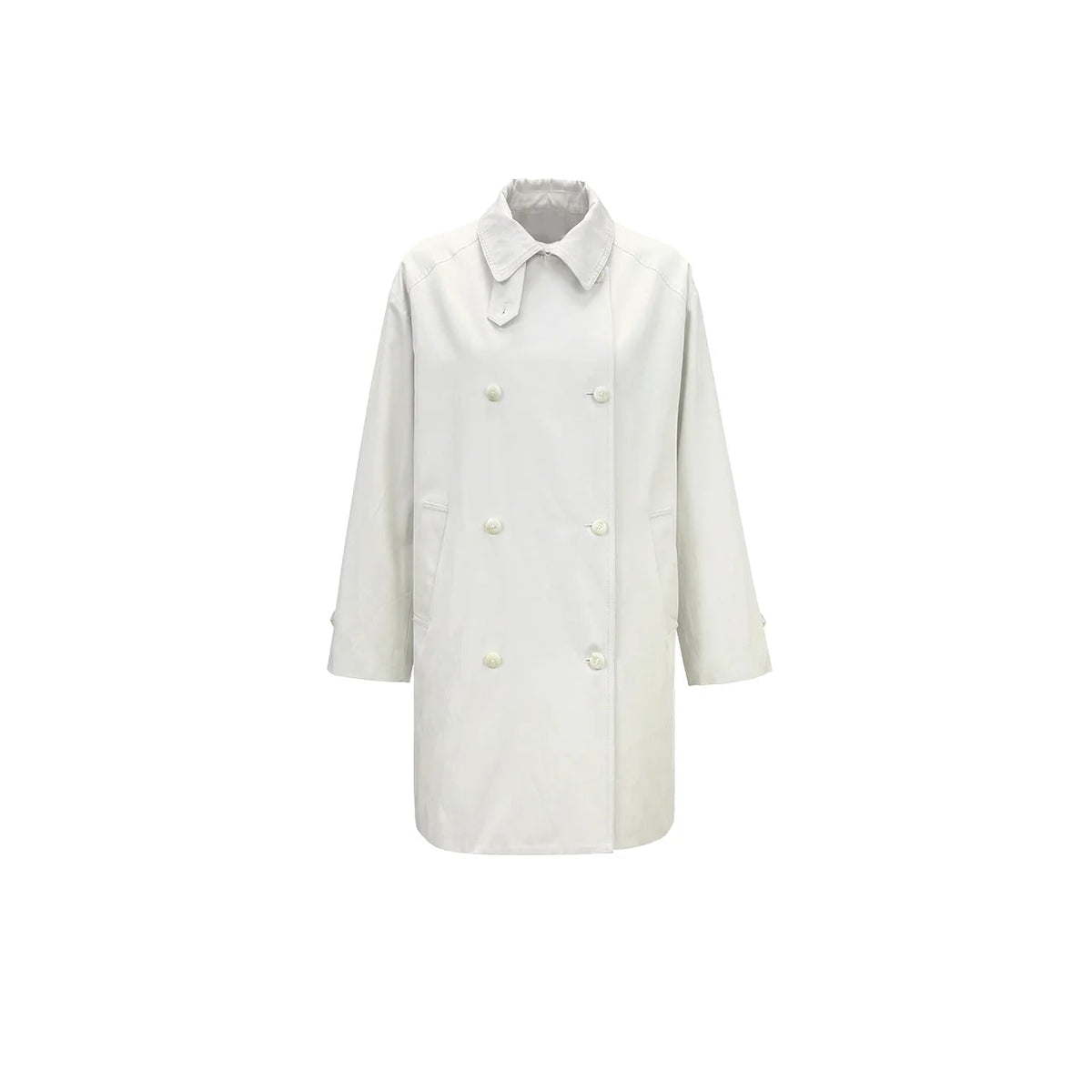 Classic Double-Breasted Midi Trench Coat