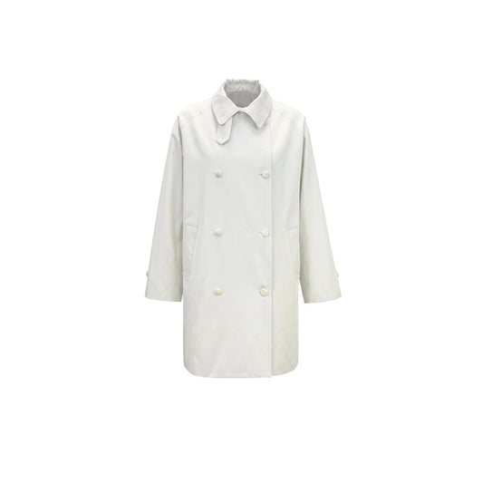 Classic Double-Breasted Midi Trench Coat