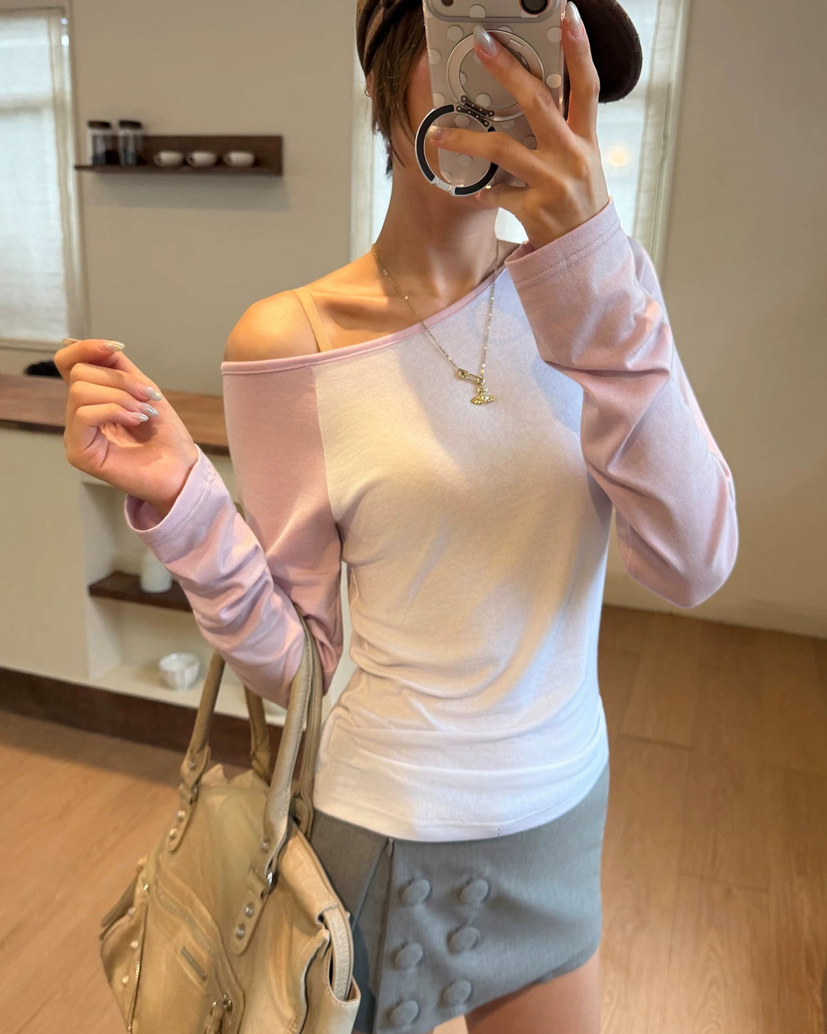Cloudline Contrast Wool Raglan Top