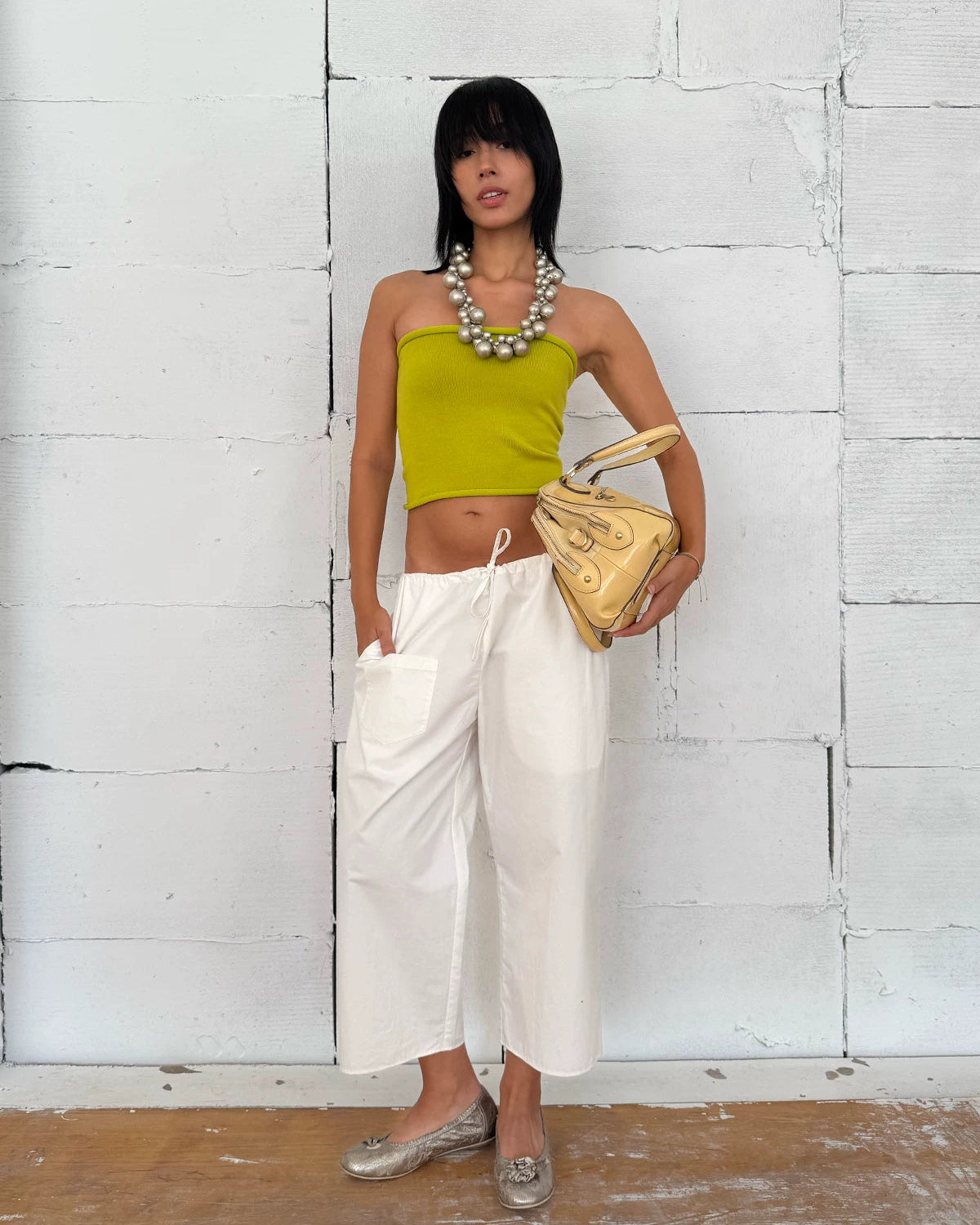 Elle | Coastal Cotton Drawstring Cropped Pants