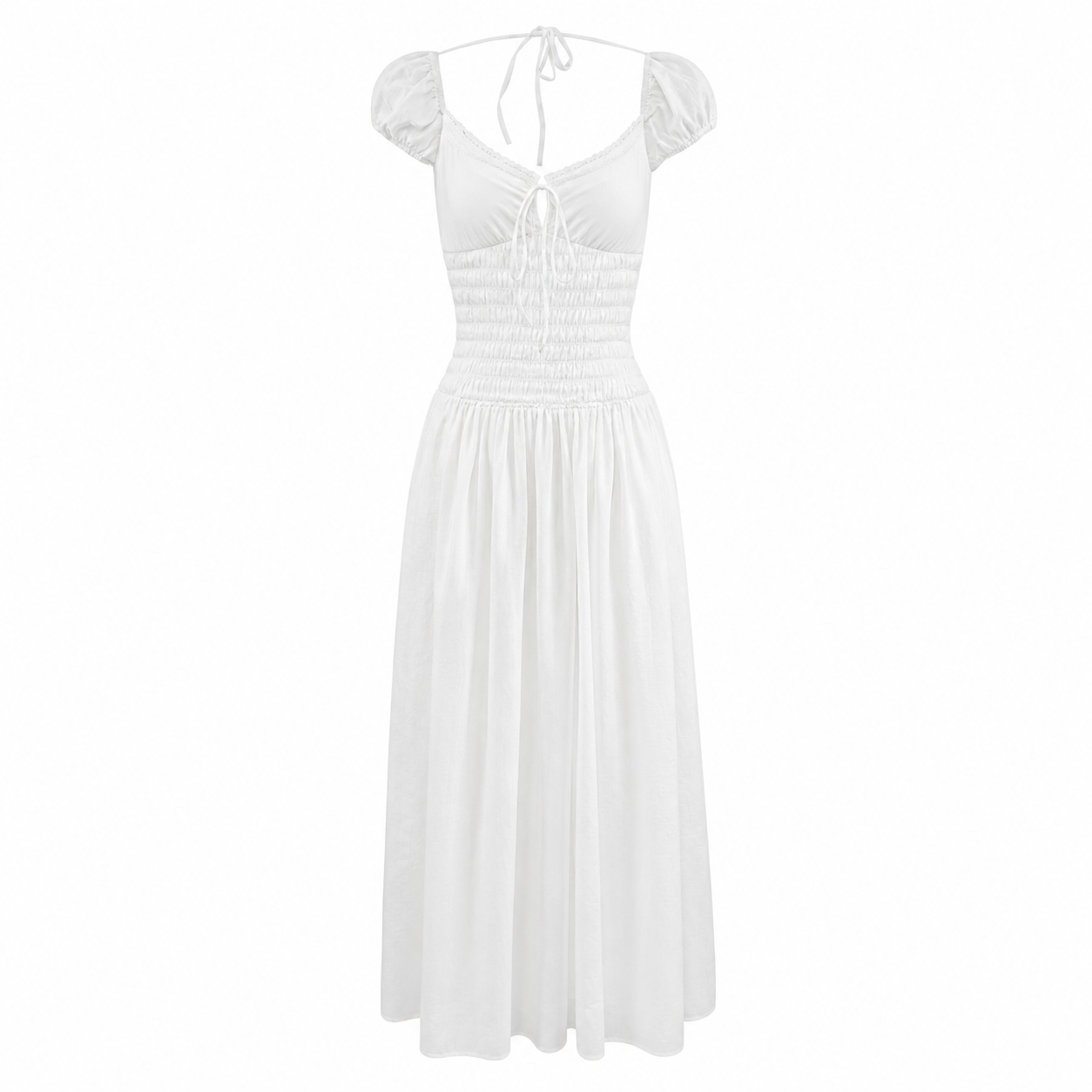 Elle | Colette Open Back Cotton Midi Dress
