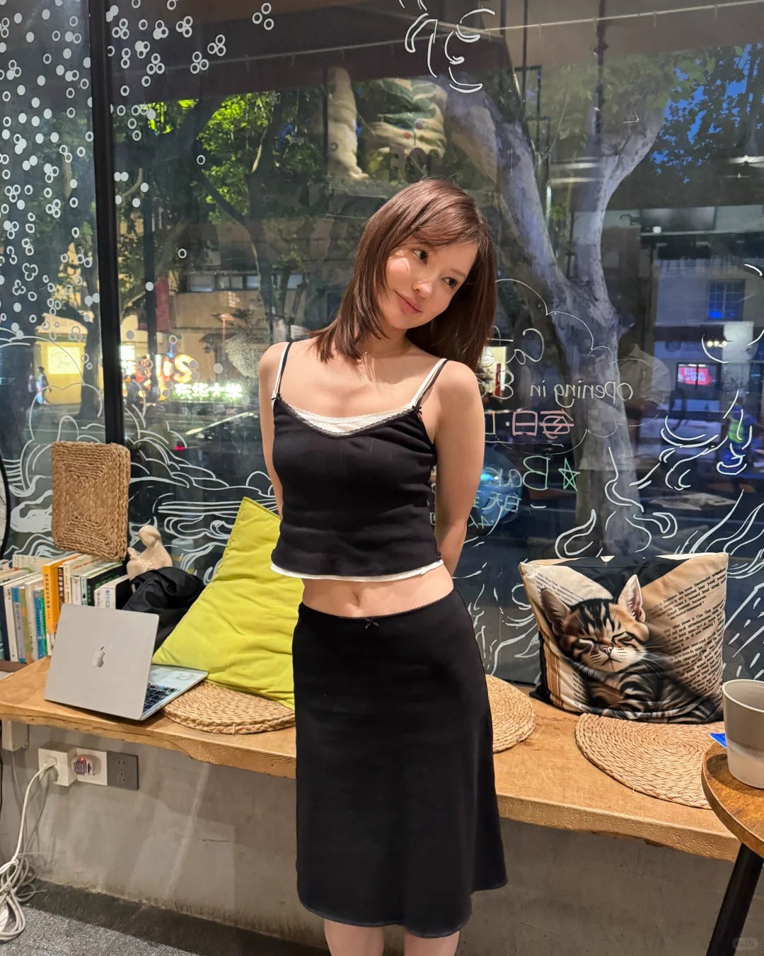 Colette Pointelle Midi Skirt