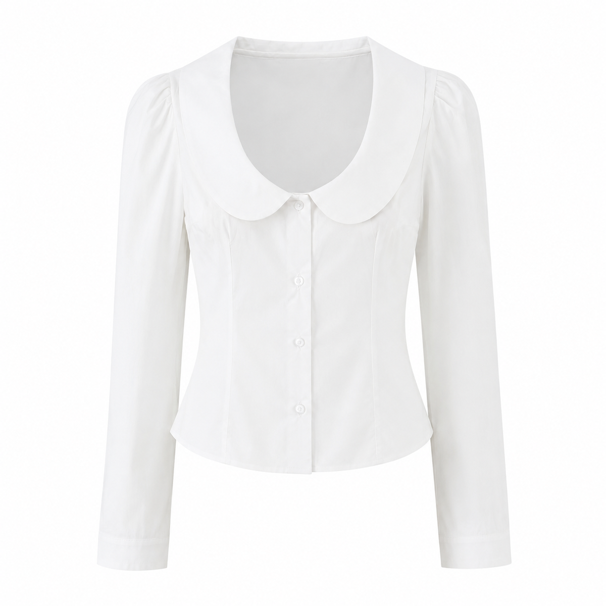 Colette White Corset Collar Shirt