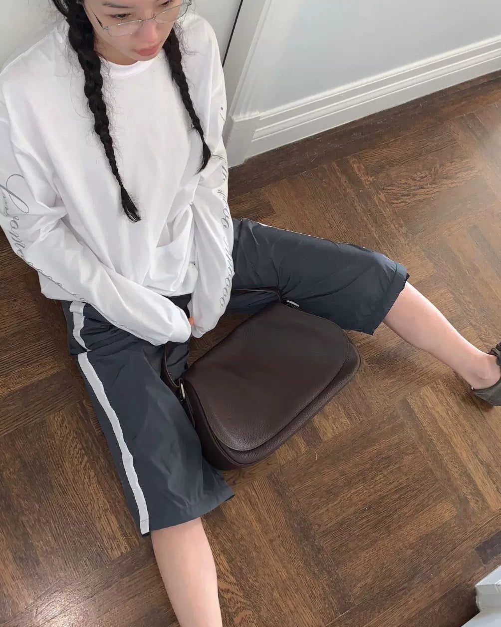 Elle | Contrast Stripe Capri Track Pants