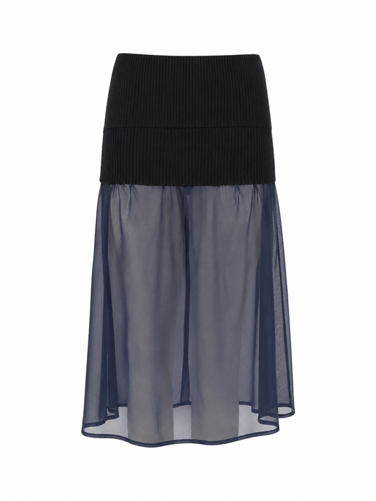 SOFTROZEE | Noir Veil Skirt