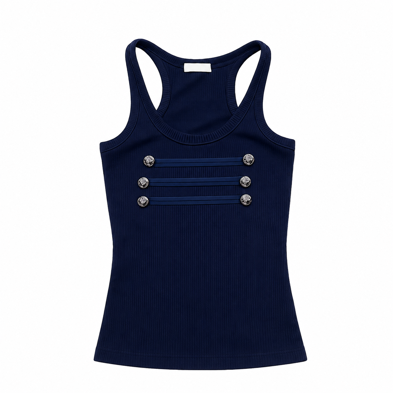 Elle | Double-Breasted Rib Tank