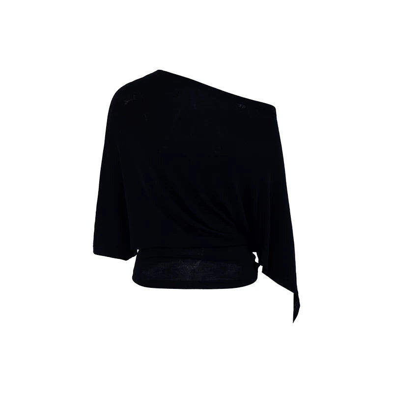 Drape Off-Shoulder Batwing Top