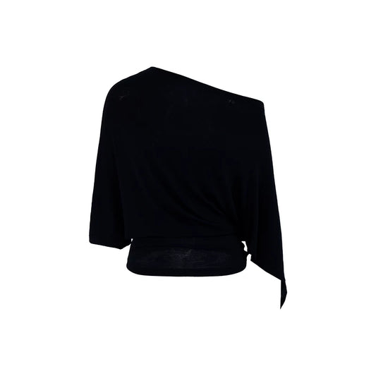 Drape Off-Shoulder Batwing Top