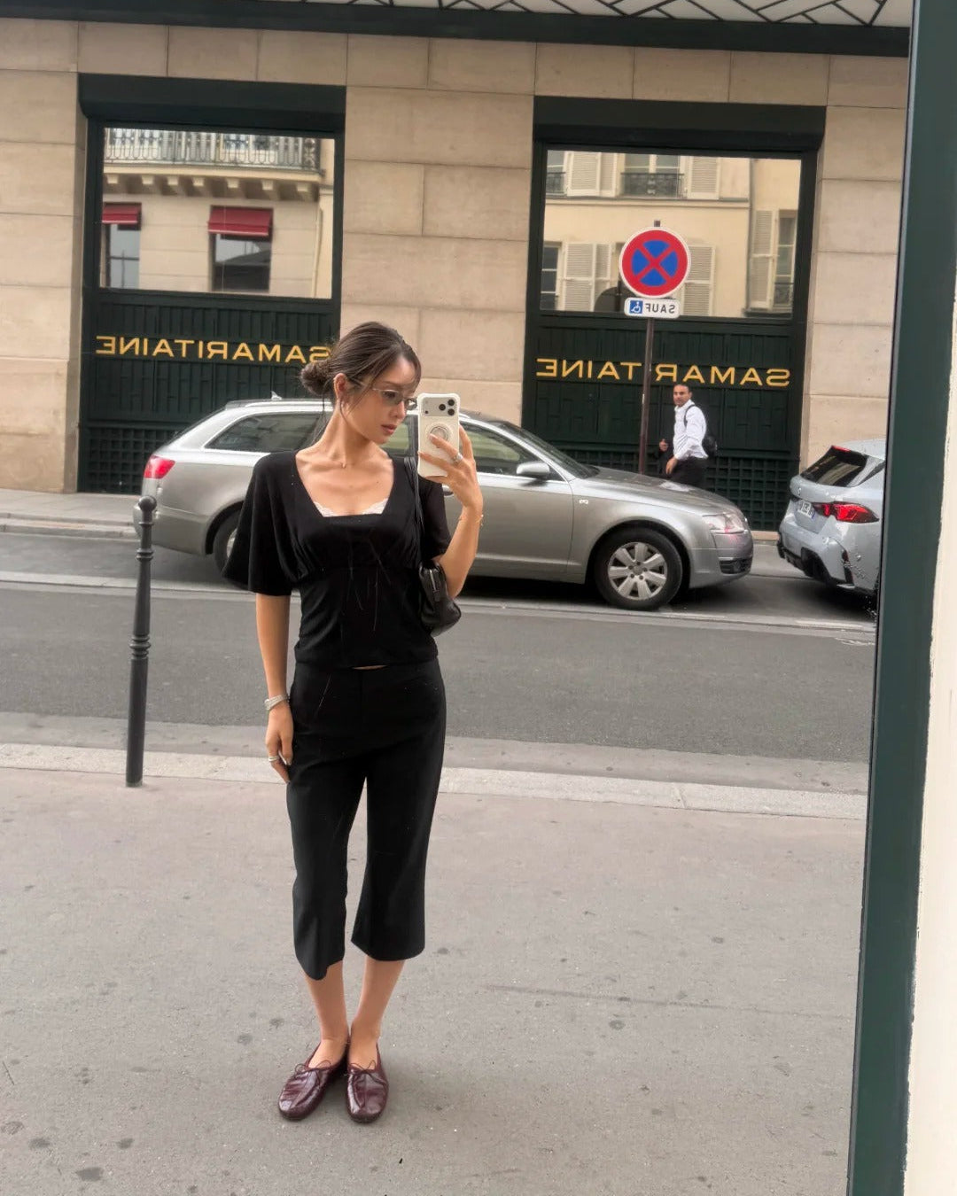 Elle | Draped Tencel V-Neck Top