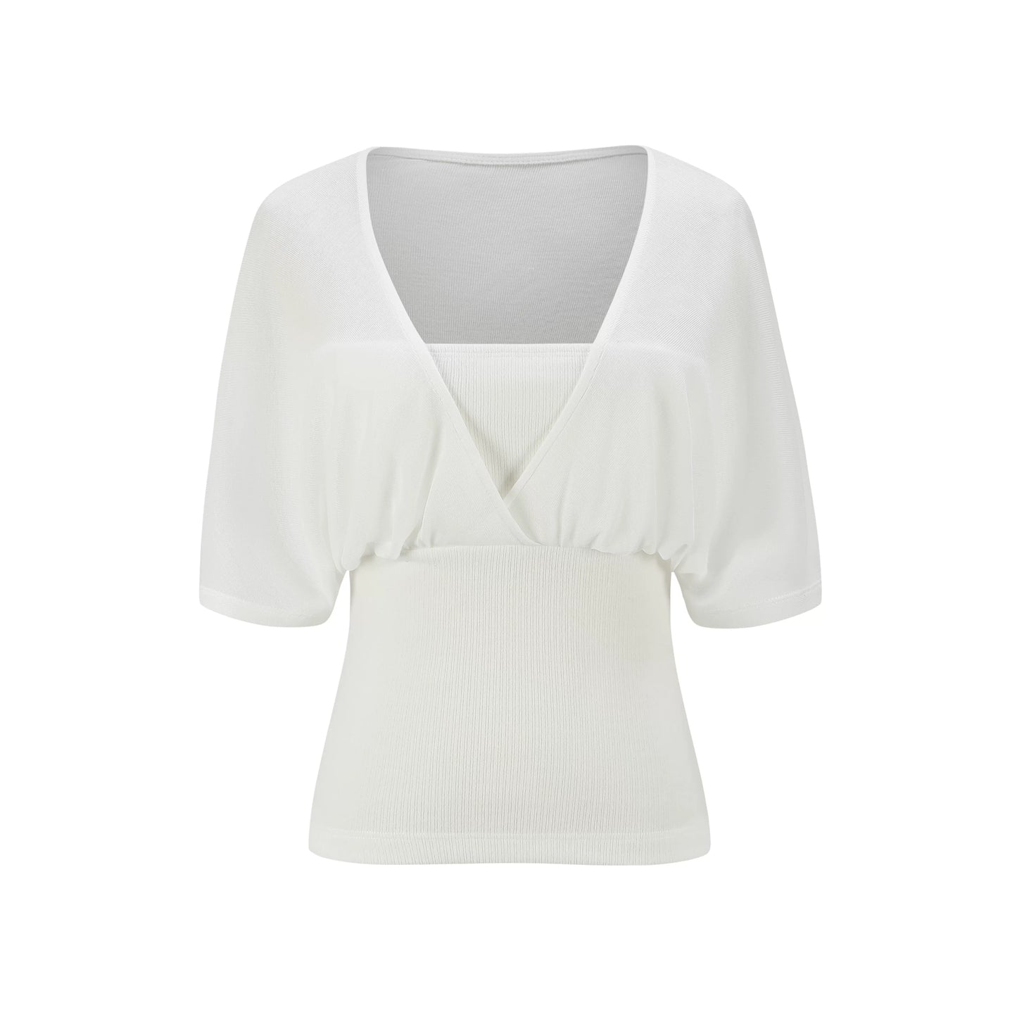 Elle | Draped Tencel V-Neck Top