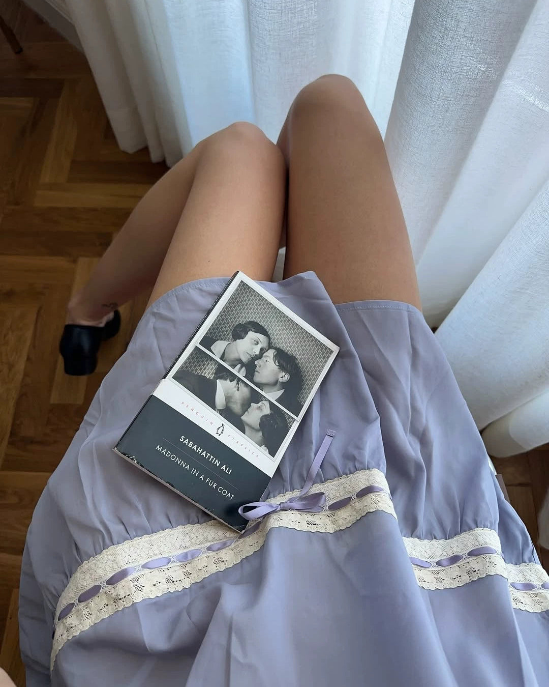 Dreamy Lavender Lace Tencel Mini Dress