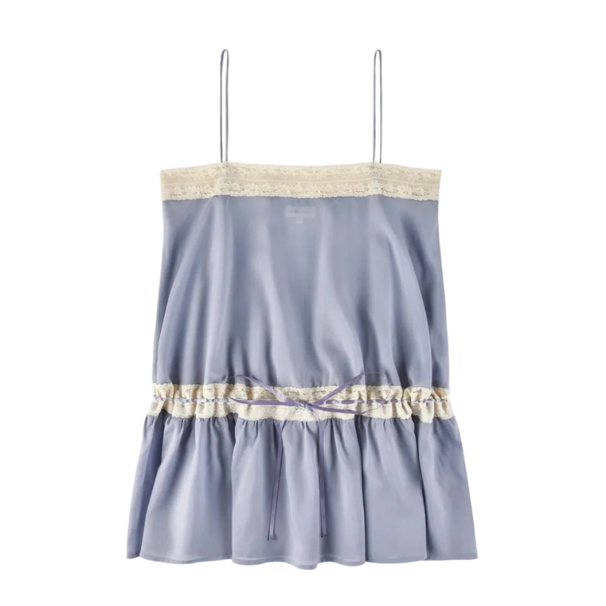 Dreamy Lavender Lace Tencel Mini Dress