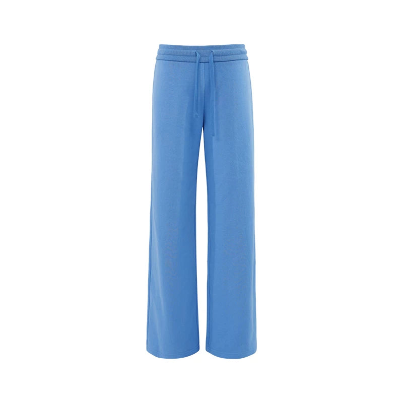 Elle | Cloud Cotton Drawstring Wide Leg Sweatpants