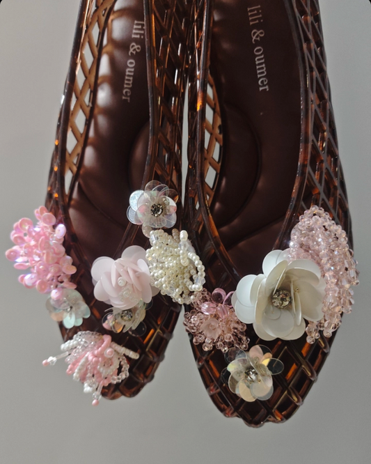 Elle | Crystal Jelly Ballet Flats