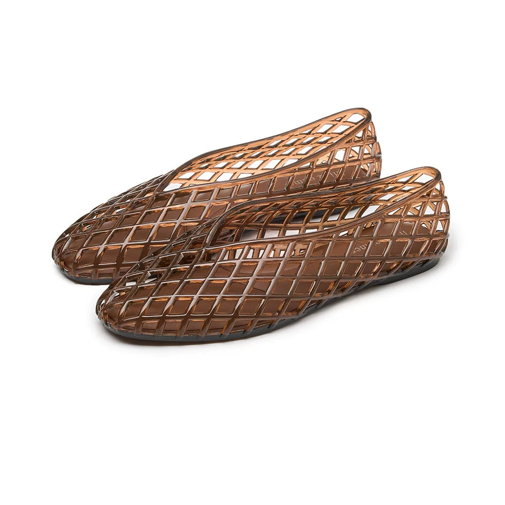 Elle | Crystal Jelly Ballet Flats