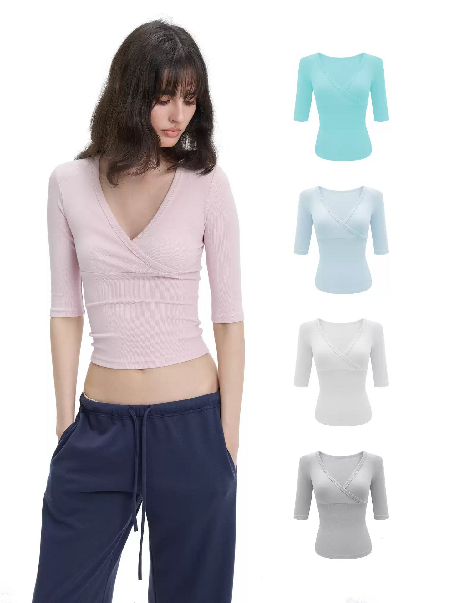 Elle | Everyday Cross V-Neck Top
