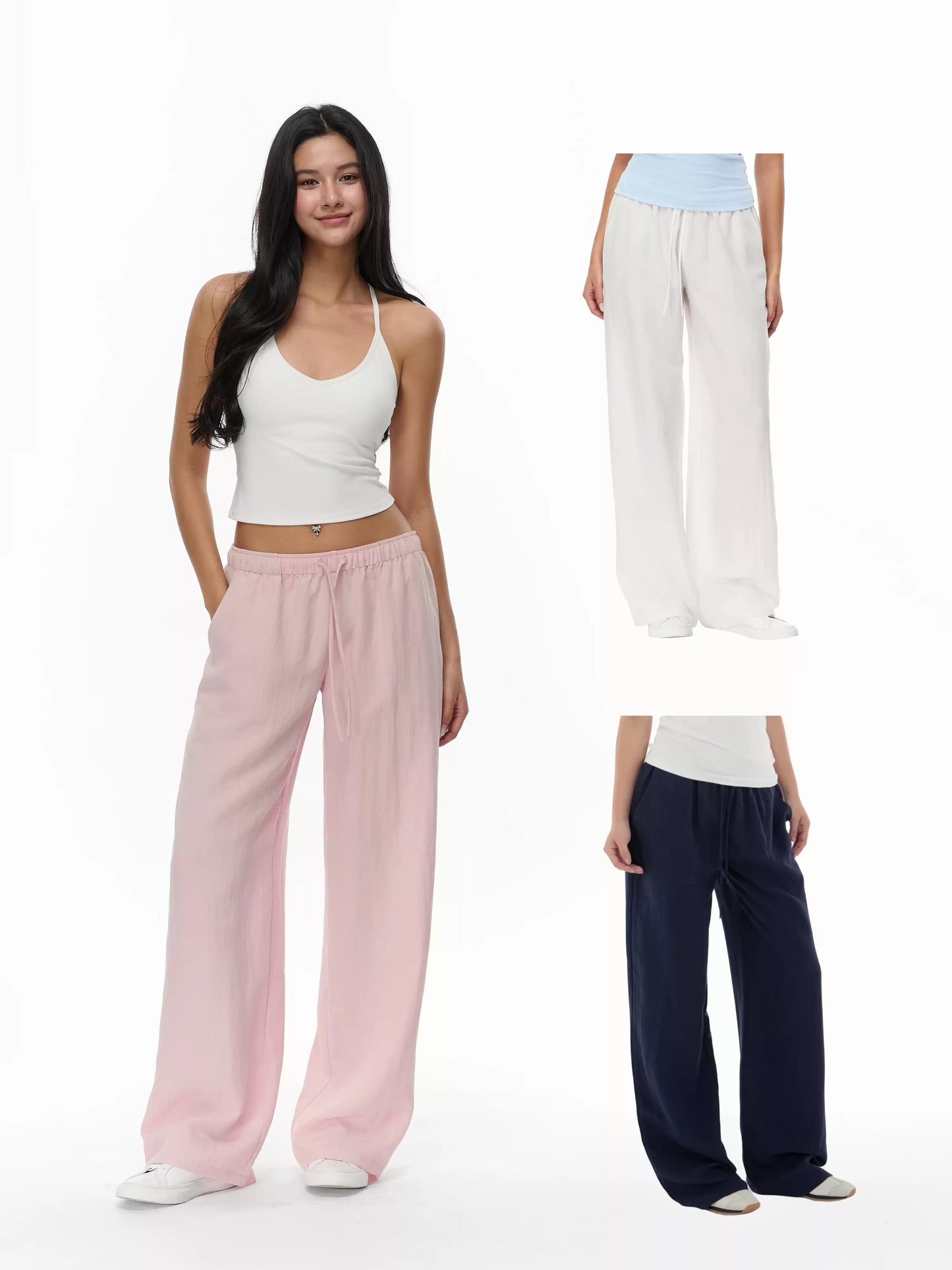 Elle | Linen Low-Rise Pants