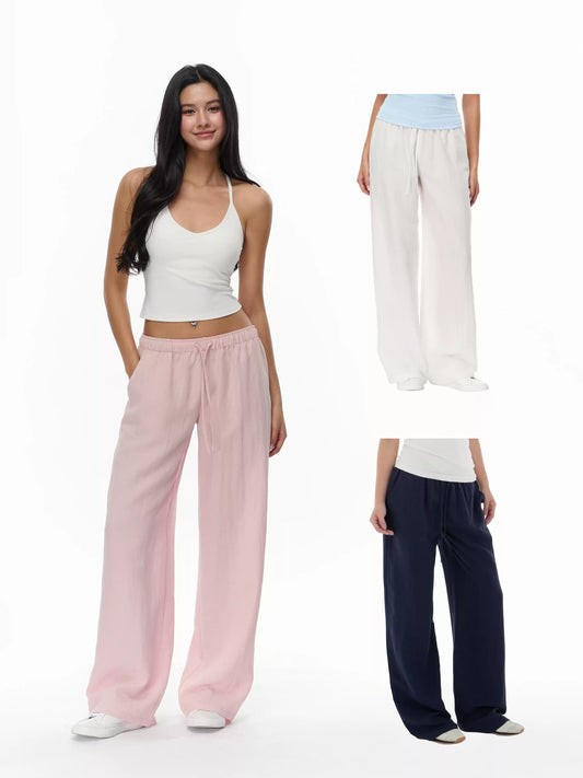 Elle | Linen Low-Rise Pants
