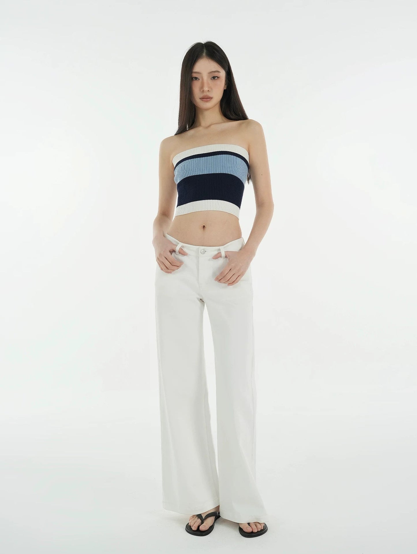 Elle | Low-Rise Wide Leg Jeans