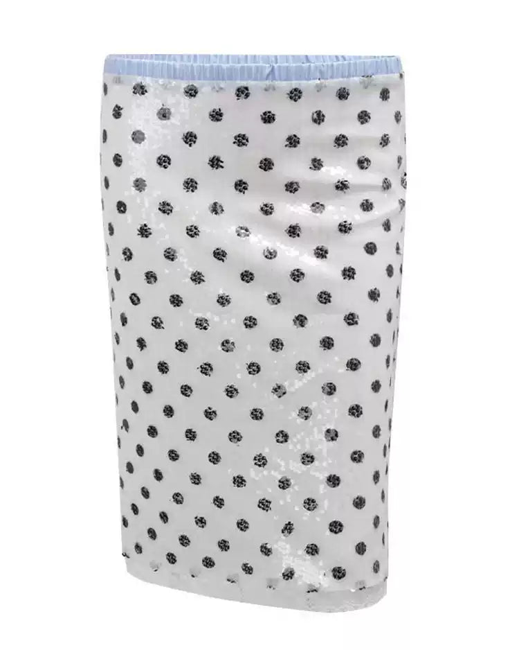 Elle | Daisy Polka Dot Lace Midi Skirt