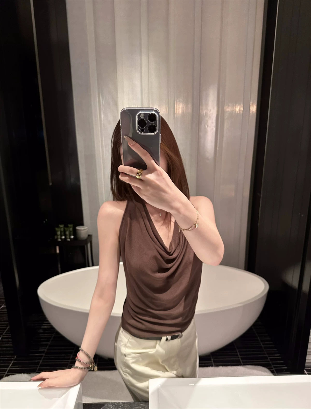 Elle | Draped Halter Top