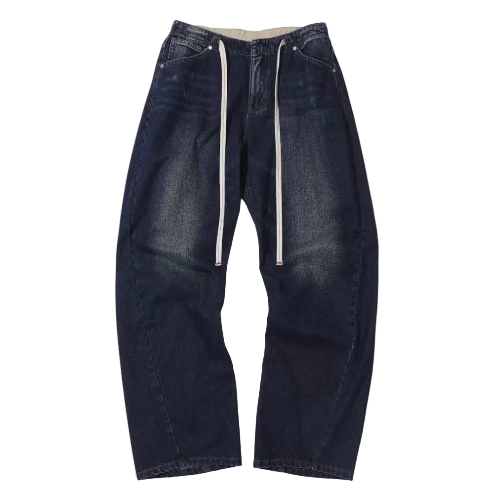 Elle | Drawstring Low Rise Baggy Jeans