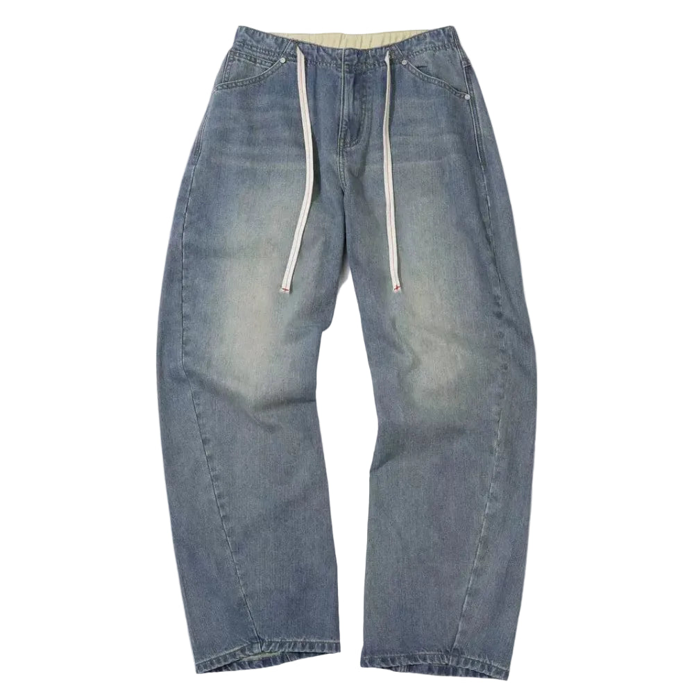 Elle | Drawstring Low Rise Baggy Jeans