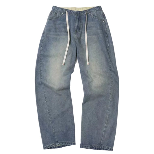 Elle | Drawstring Low Rise Baggy Jeans