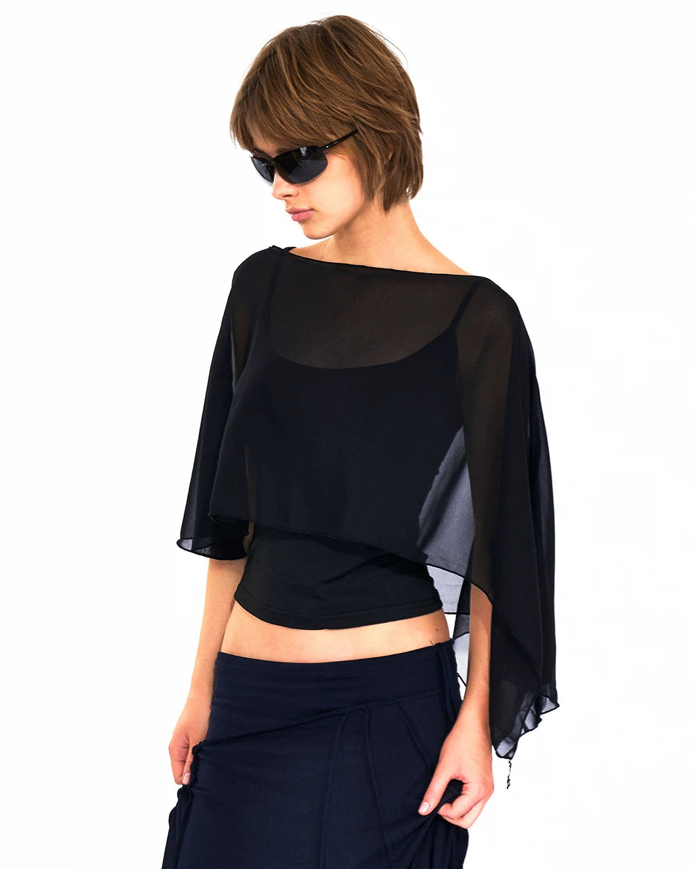 Elle | Golden Era Sheer Cape Cami Set