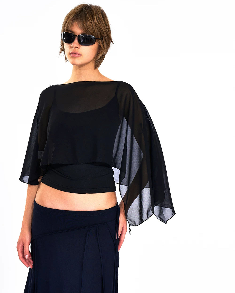 Elle | Golden Era Sheer Cape Cami Set